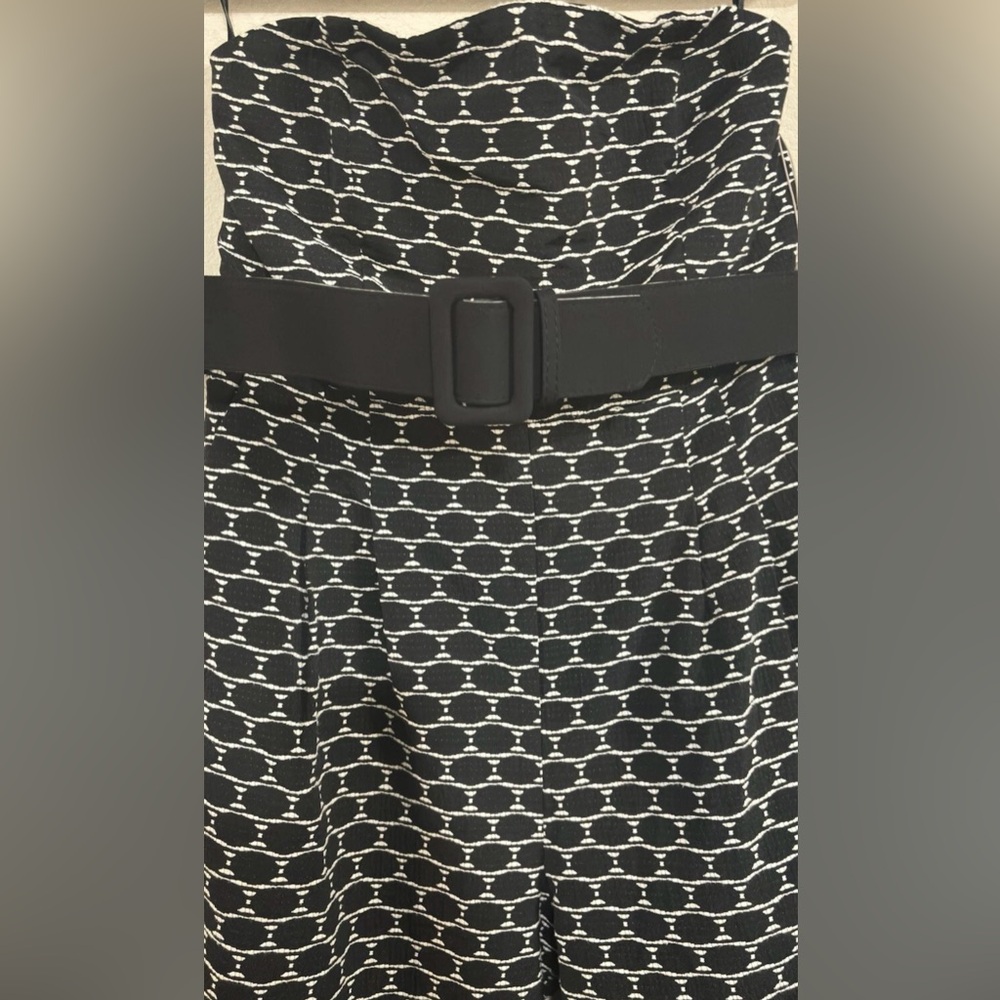 Eva Mendes Black and White Jumpsuit Patterned Women's Pants Size 12 - Picture 4 of 9